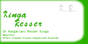 kinga resser business card